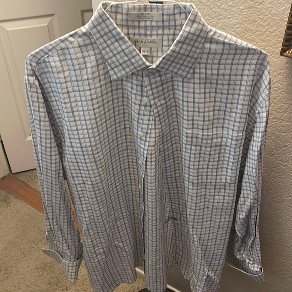 John W Nordstrom button down with French cuffs 17 1/2 - 33 - Picture 1 of 4